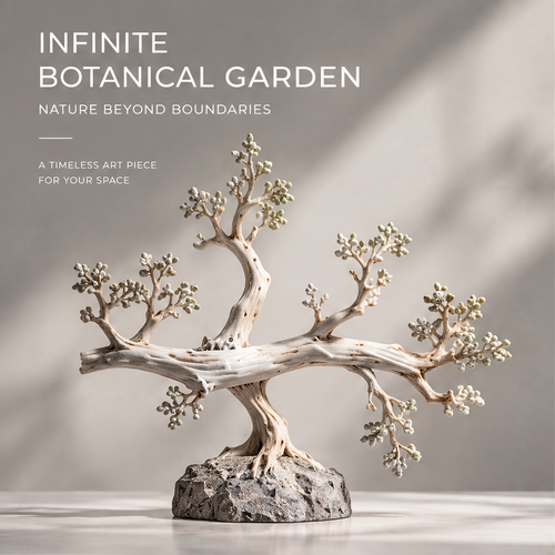 Infinite Botanical Garden Windswept Bonsai Sculpture