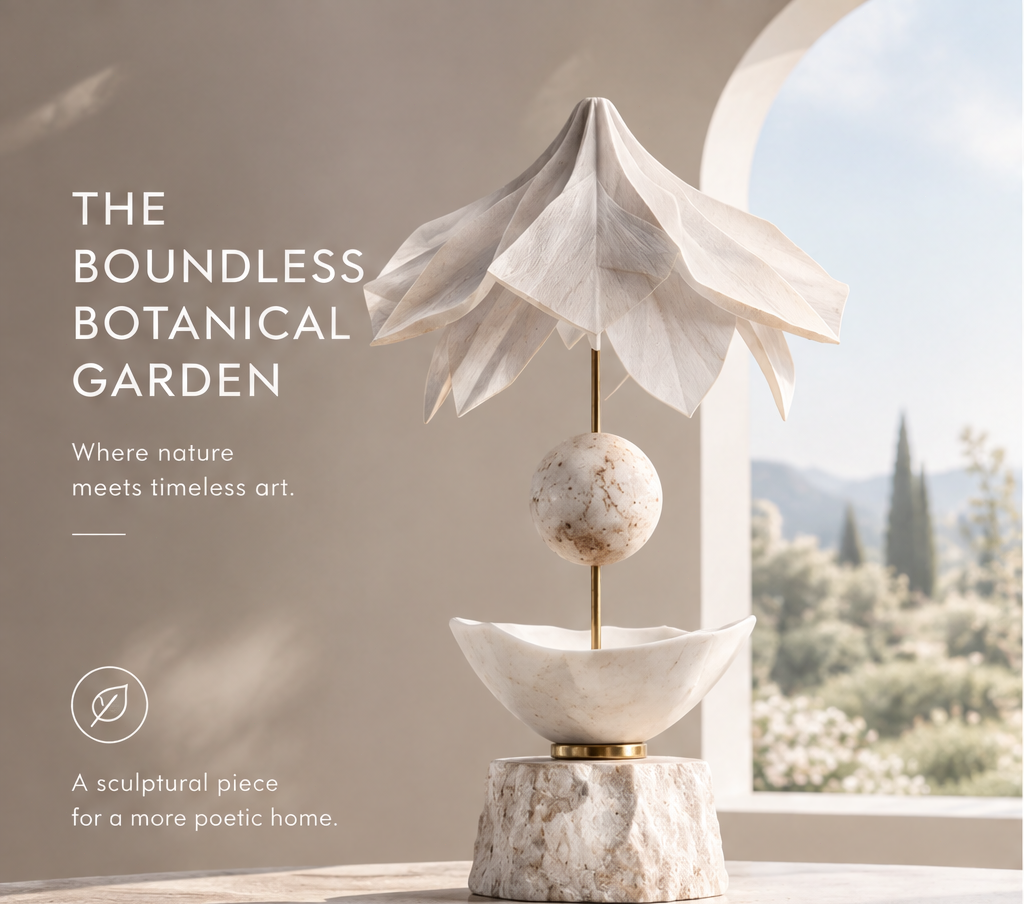 The Boundless Botanical Garden Lotus Canopy Totem Sculpture