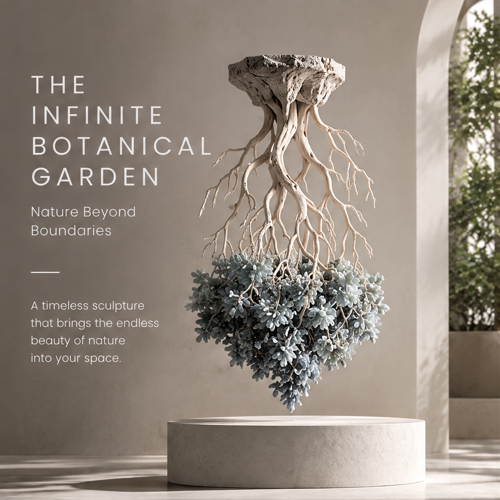 The Infinite Botanical Garden Inverted Root Sculpture
