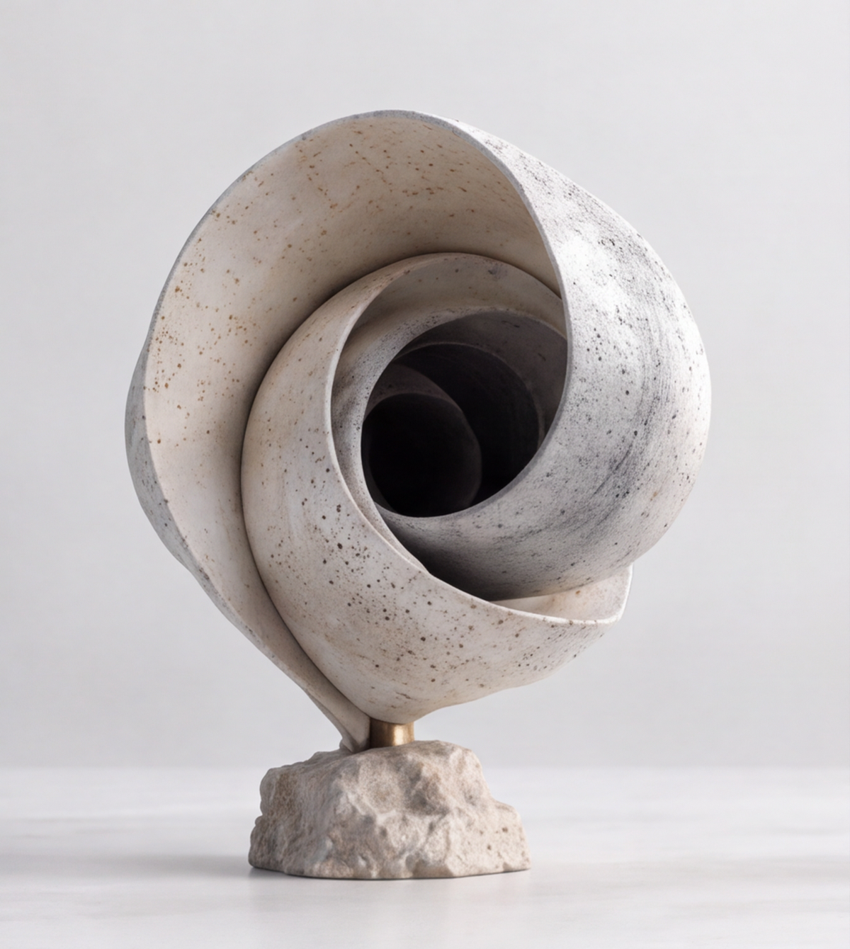 Infinite Botanical Garden Nautilus Spiral Abstract Sculpture