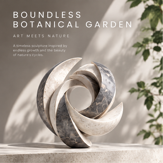 Boundless Botanical Garden Marble Spiral Sculpture