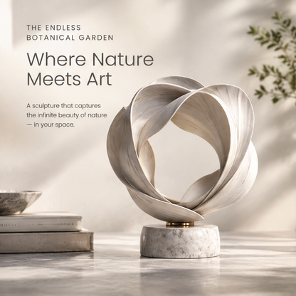 The Endless Botanical Garden Interlocking Ribbon Abstract Sculpture