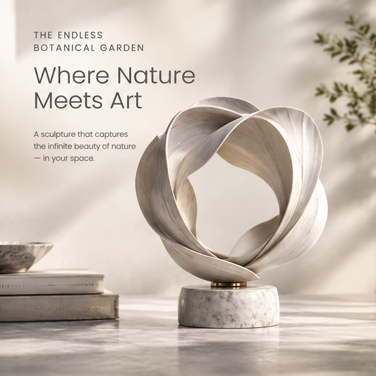 The Endless Botanical Garden Interlocking Ribbon Abstract Sculpture