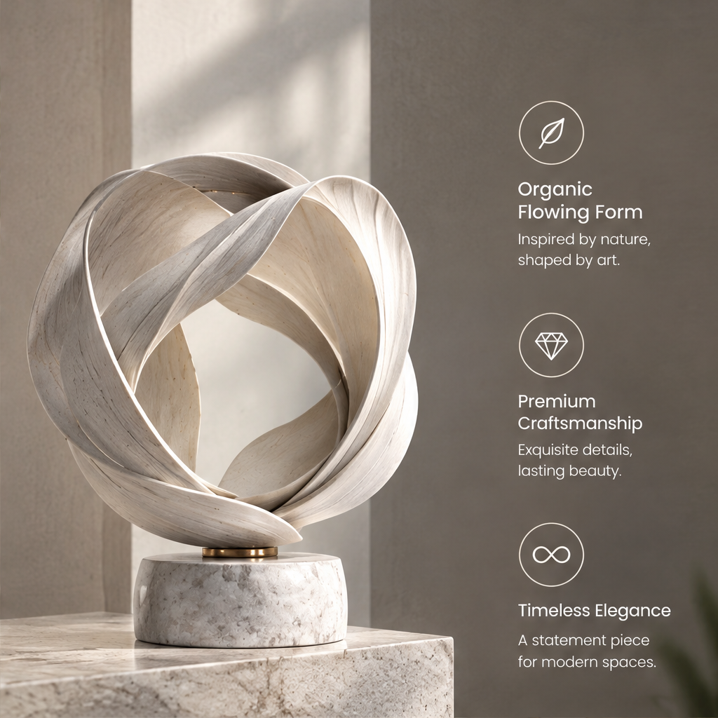 The Endless Botanical Garden Interlocking Ribbon Abstract Sculpture