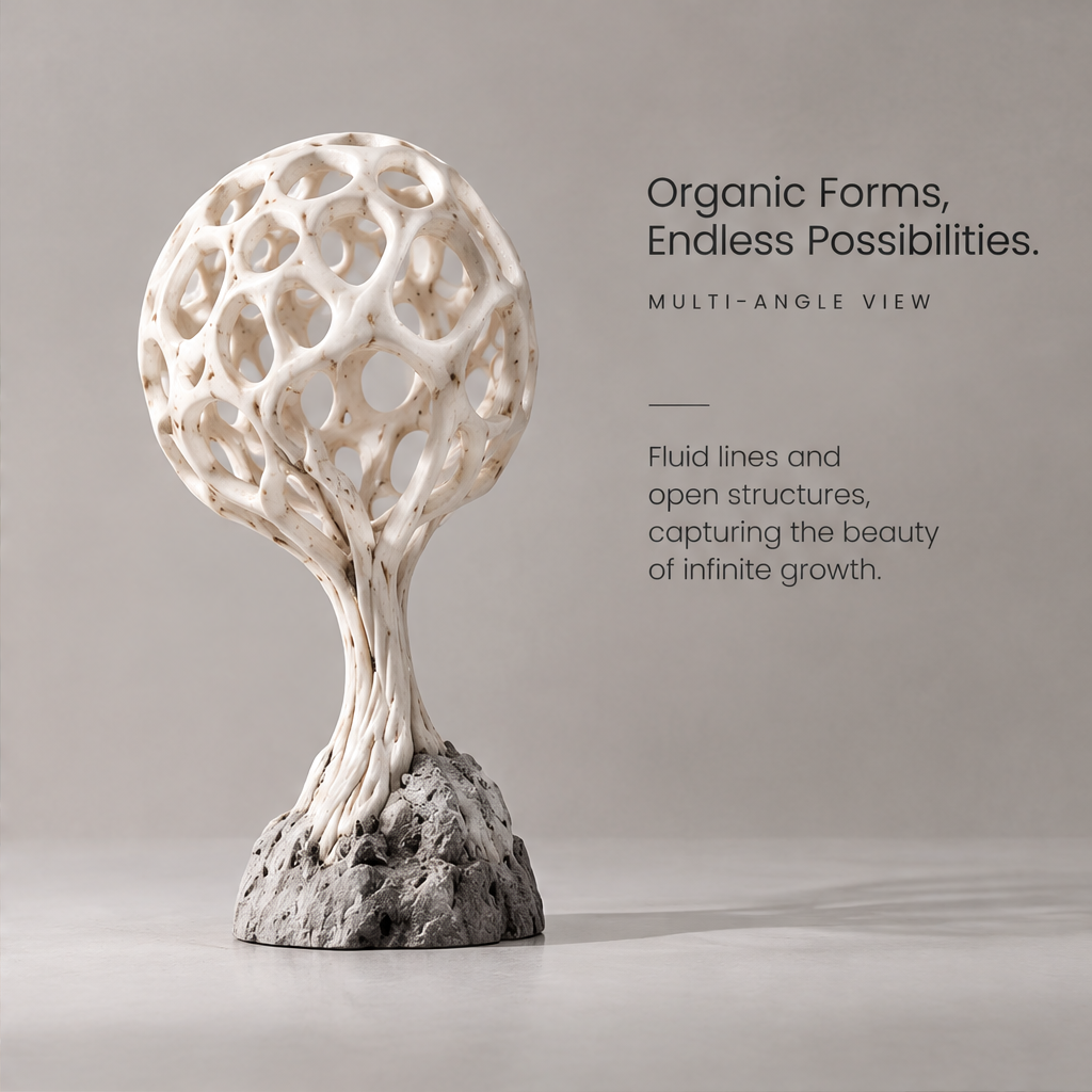 Infinite Botanical Garden Open-Lattice Tree of Life Sculpture