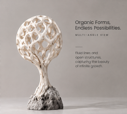 Infinite Botanical Garden Open-Lattice Tree of Life Sculpture