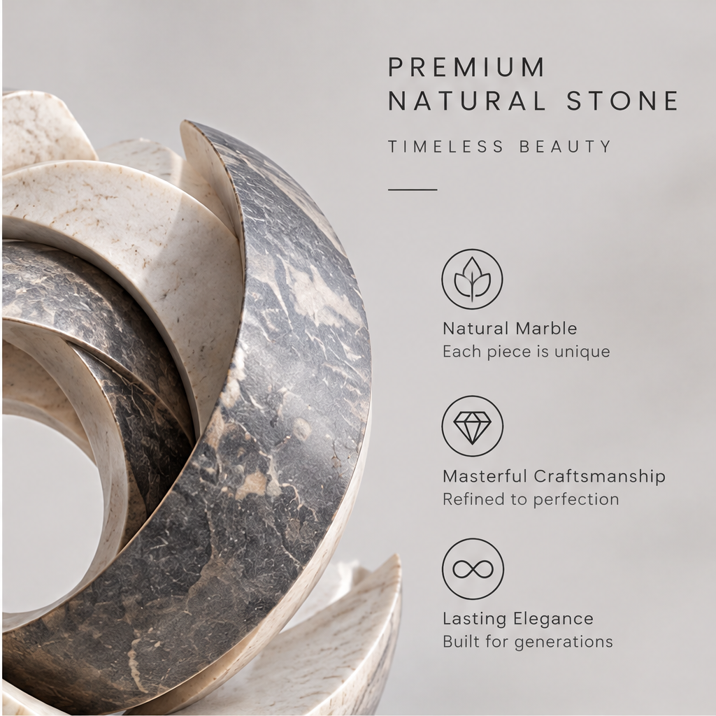 Boundless Botanical Garden Marble Spiral Sculpture