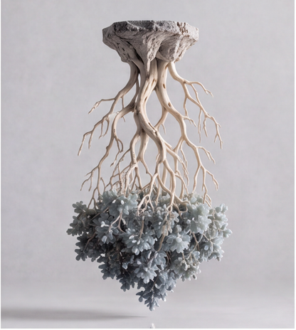 The Infinite Botanical Garden Inverted Root Sculpture