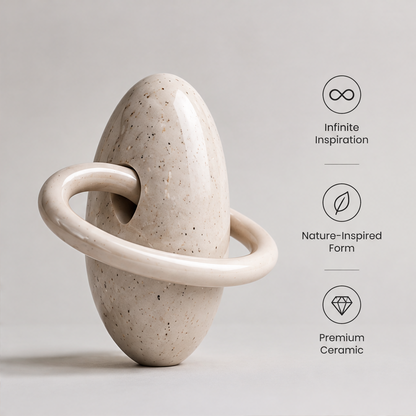 Infinite Botanical Garden Ceramic Ring Sculpture