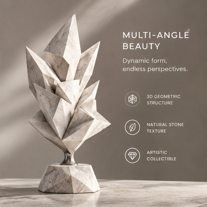 The Boundless Botanic Garden Geometric Crystal Leaf Sculpture