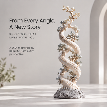 The Infinite Botanical Garden DNA Spiral Sculpture