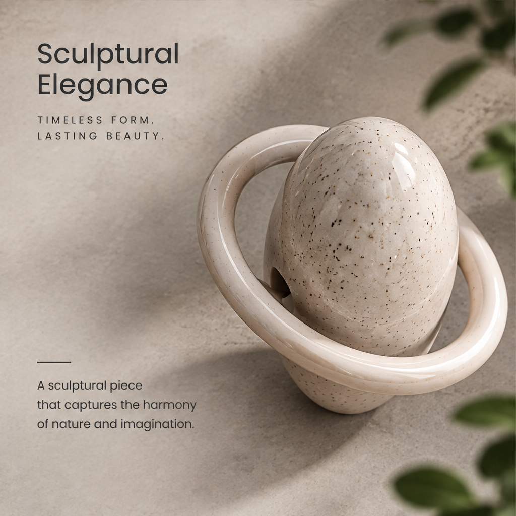 Infinite Botanical Garden Ceramic Ring Sculpture
