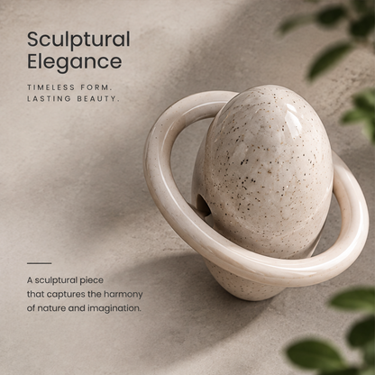 Infinite Botanical Garden Ceramic Ring Sculpture