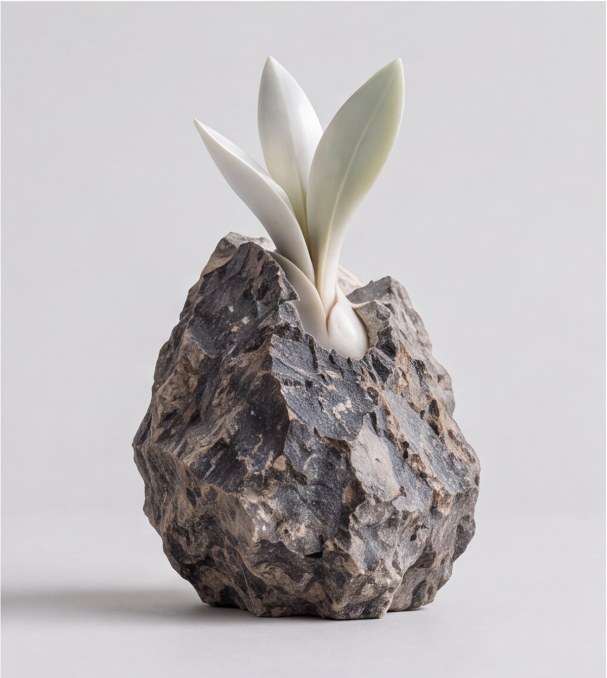 The Infinite Botanical Garden Stone Sprout Sculpture