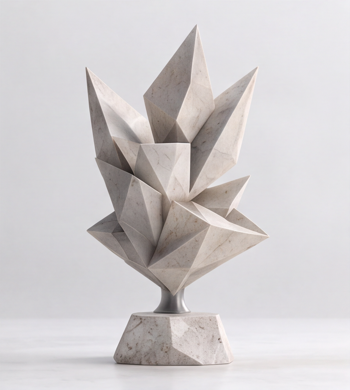 The Boundless Botanic Garden Geometric Crystal Leaf Sculpture
