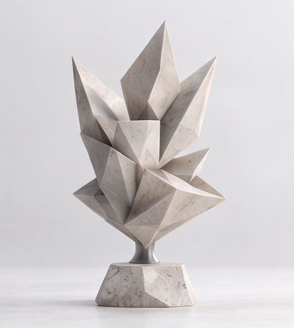 The Boundless Botanic Garden Geometric Crystal Leaf Sculpture