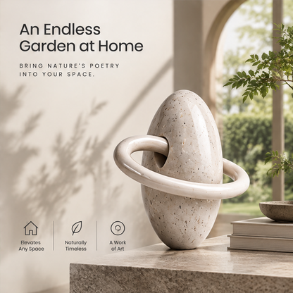 Infinite Botanical Garden Ceramic Ring Sculpture