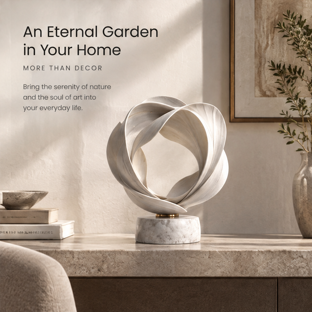 The Endless Botanical Garden Interlocking Ribbon Abstract Sculpture