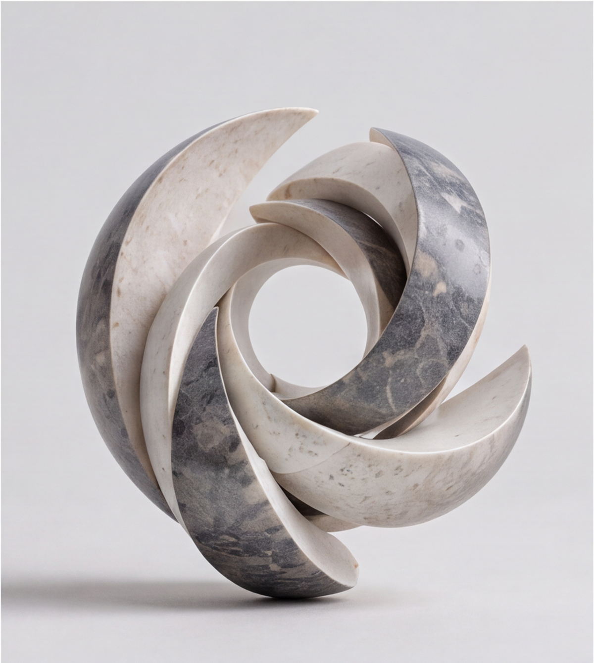 Boundless Botanical Garden Marble Spiral Sculpture