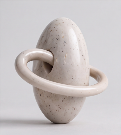 Infinite Botanical Garden Ceramic Ring Sculpture