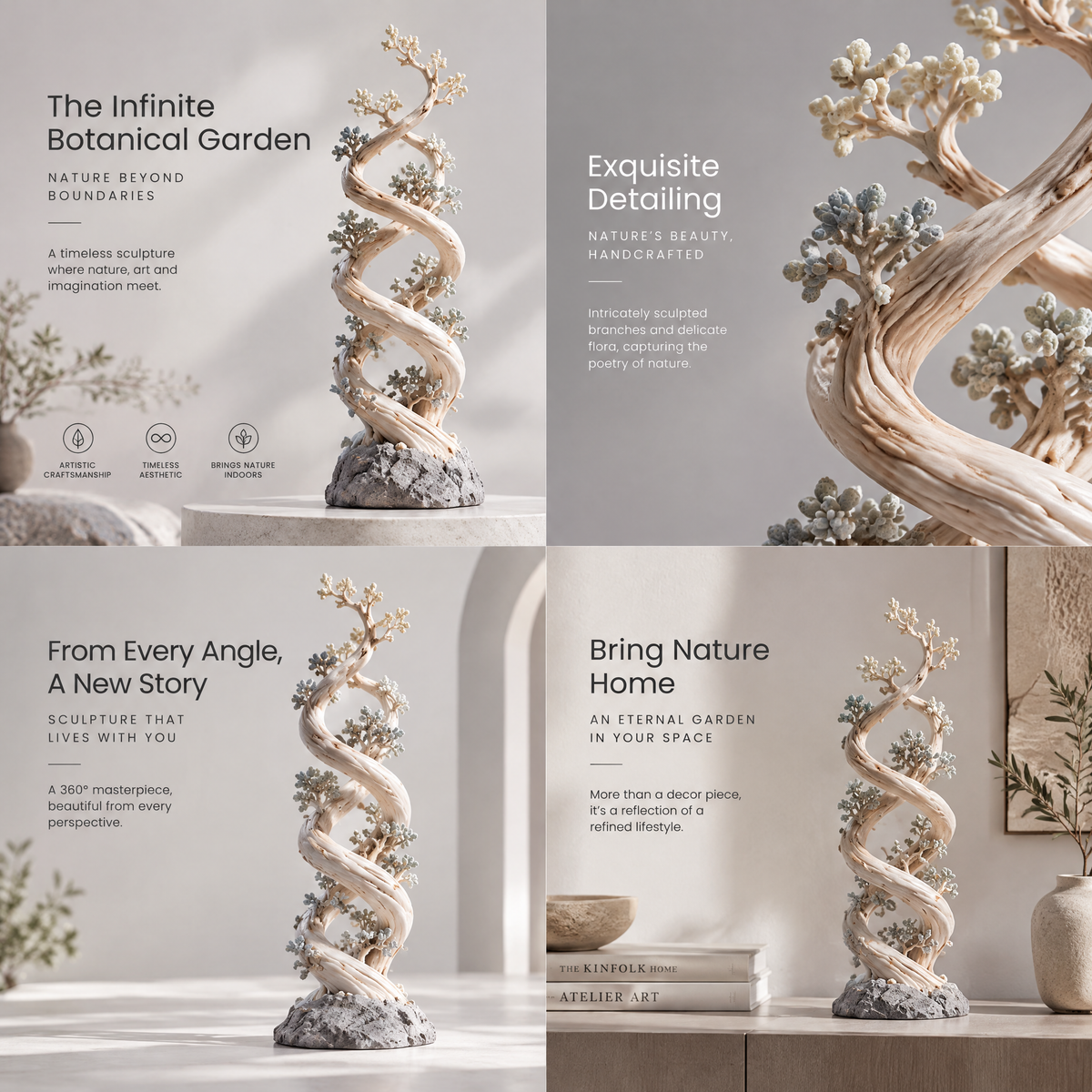 The Infinite Botanical Garden DNA Spiral Sculpture