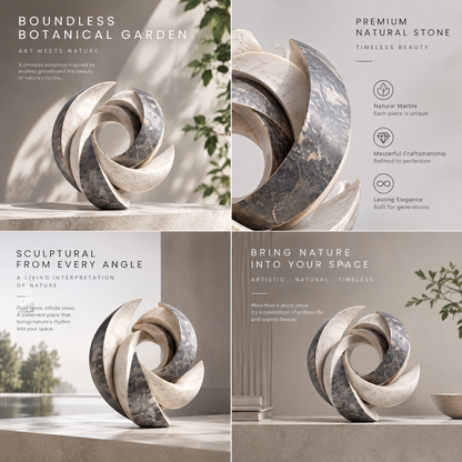 Boundless Botanical Garden Marble Spiral Sculpture